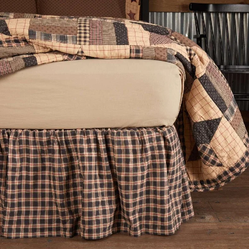 Bed skirts with a paisley print for an exotic feelBingham Star Bed Skirts Soft Black, Khaki, Barn Red VHC Brands Bed skirts with a paisley print for an exotic feelBingham Star Bed Skirts Soft Black, Khaki, Barn Red VHC Brands