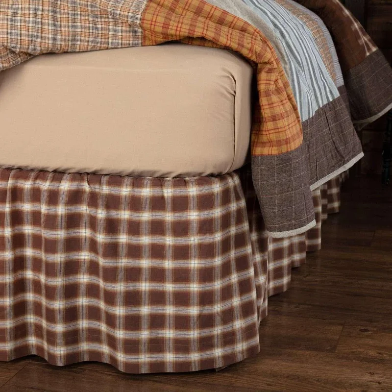 Bed skirts with a country - style patternRory Bed Skirts Chocolate, Creme, Almond VHC Brands Bed skirts with a country - style patternRory Bed Skirts Chocolate, Creme, Almond VHC Brands