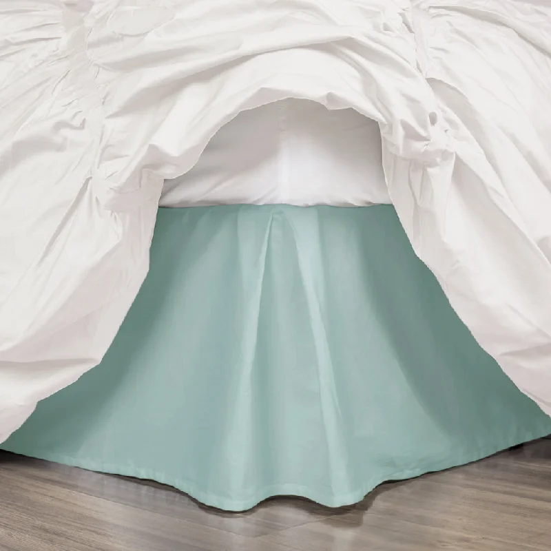 Bed skirts with a retro - style patternSeafoam Green Pleated Bed Skirt