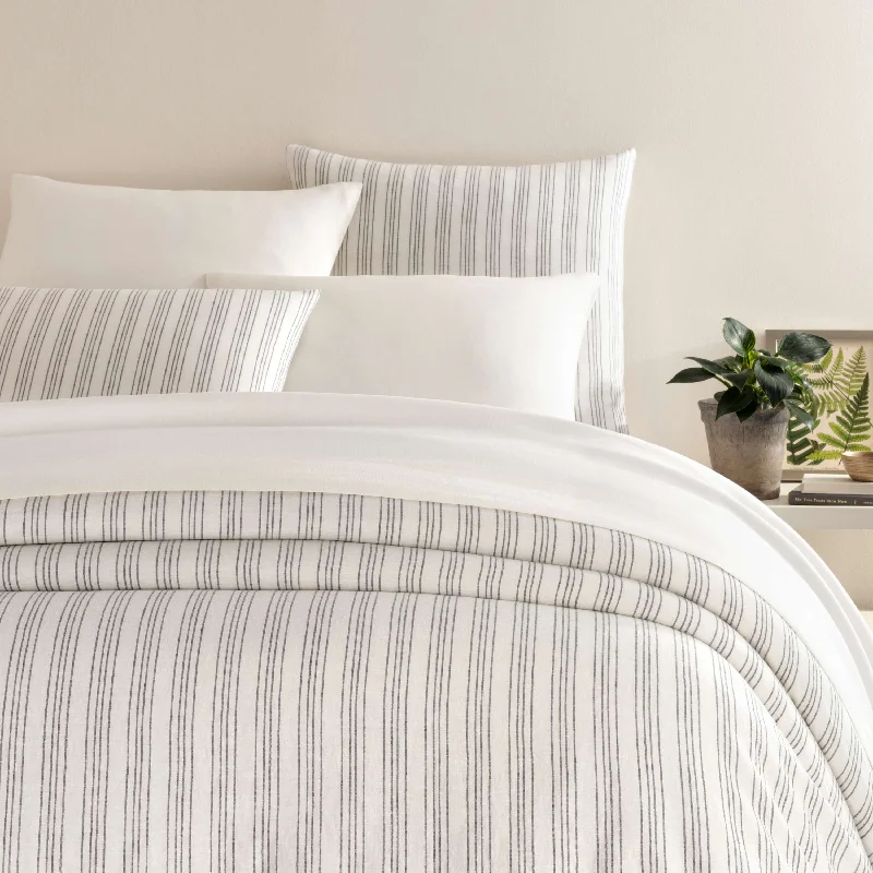 Full - size duvet covers suitable for full - sized beds in guest rooms or small bedroomsPine Cone Hill Lush Linen Stripe Duvet Cover Full - size duvet covers suitable for full - sized beds in guest rooms or small bedroomsPine Cone Hill Lush Linen Stripe Duvet Cover