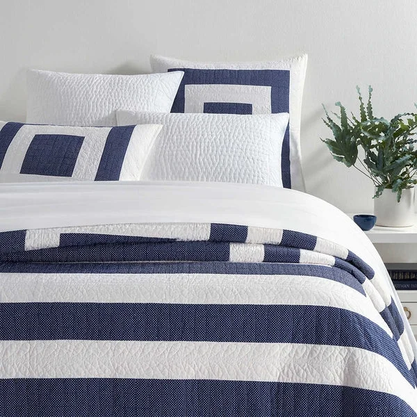 Guest - room duvet covers to make visitors feel welcome and comfortablePine Cone Hill Birch Point Navy Quilt Guest - room duvet covers to make visitors feel welcome and comfortablePine Cone Hill Birch Point Navy Quilt
