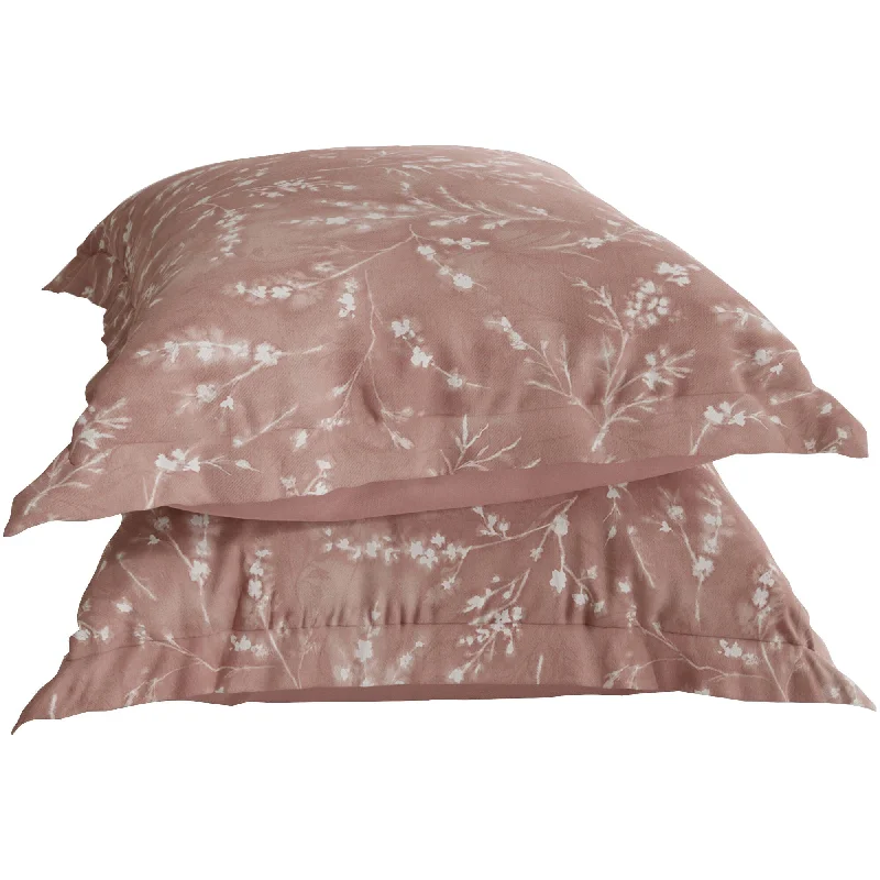 Cotton Pillows for Natural ComfortFlower Press Tencel Euro Pillow Shams