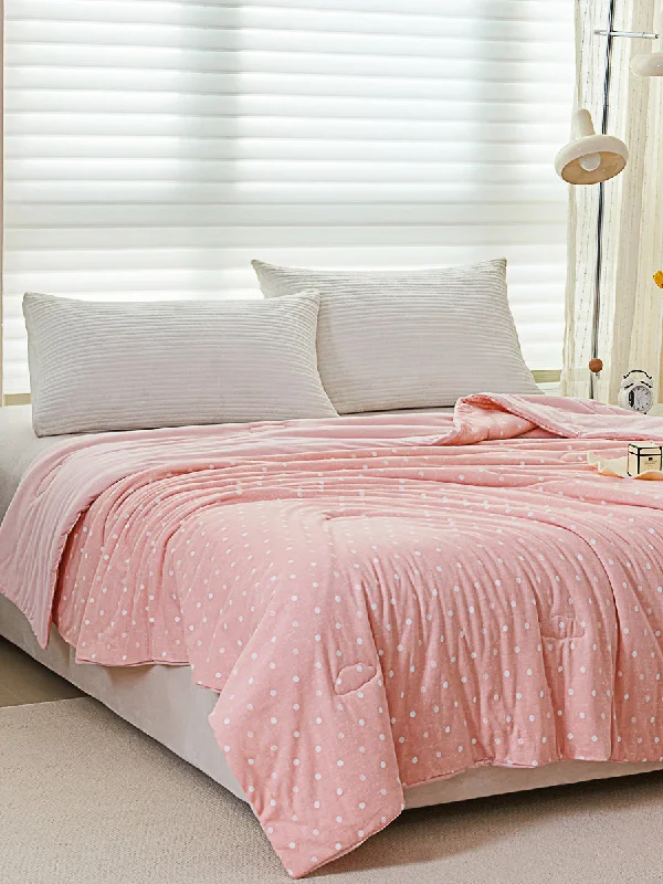 Microfiber - filled comforters that are lightweight and easy to care forLithe Polka Dot Cotton Light Comforter Microfiber - filled comforters that are lightweight and easy to care forLithe Polka Dot Cotton Light Comforter