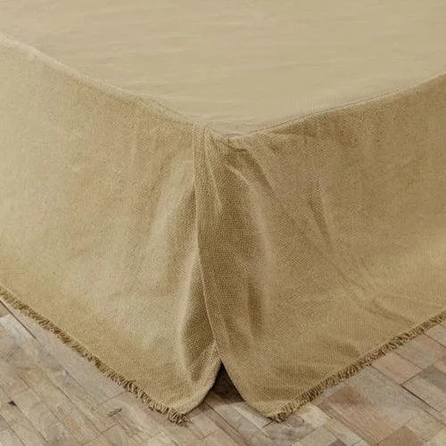 Bed skirts with a nautical themeBurlap Fringed King Bed Skirt