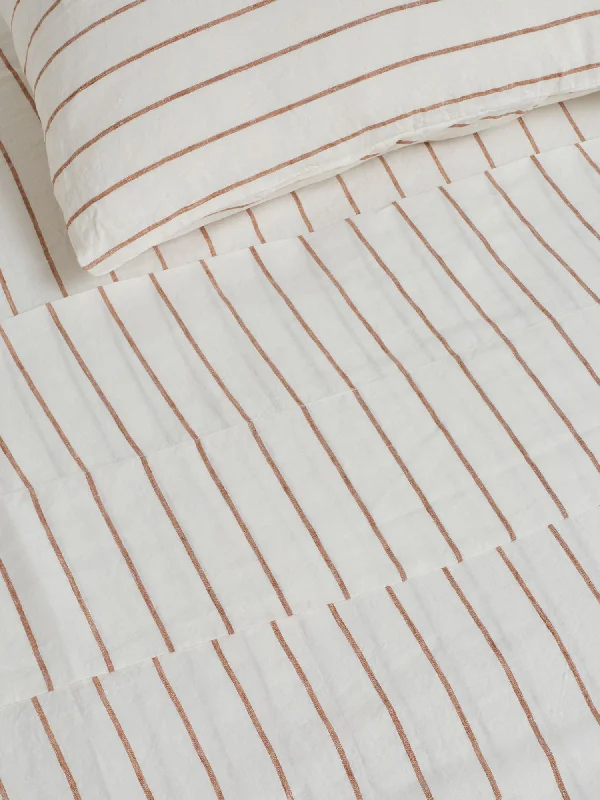 Organic Flannel Sheets for a Natural and Warm Sleep100% Linen Flat Sheet in Tobacco Stripes Organic Flannel Sheets for a Natural and Warm Sleep100% Linen Flat Sheet in Tobacco Stripes
