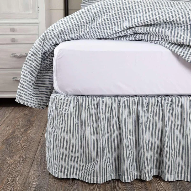 Bed skirts with a mermaid - themed printSawyer Mill Blue Ticking Stripe Bed Skirts VHC Brands Bed skirts with a mermaid - themed printSawyer Mill Blue Ticking Stripe Bed Skirts VHC Brands