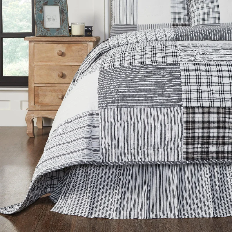 Velvet bed skirts for a luxurious and elegant appearanceSawyer Mill Black Ticking Stripe King Bed Skirt 78x80x16 VHC Brands Velvet bed skirts for a luxurious and elegant appearanceSawyer Mill Black Ticking Stripe King Bed Skirt 78x80x16 VHC Brands