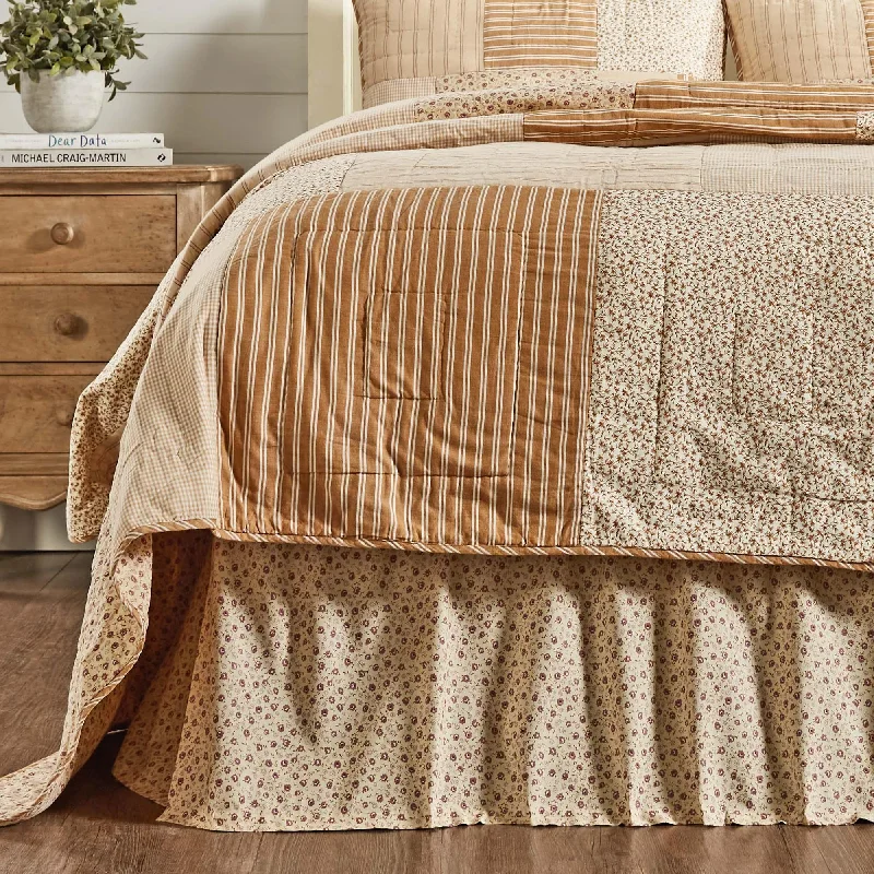 Bed skirts with a herringbone pattern for a sophisticated lookCamilia Queen Bed Skirt 60x80x16 VHC Brands Bed skirts with a herringbone pattern for a sophisticated lookCamilia Queen Bed Skirt 60x80x16 VHC Brands
