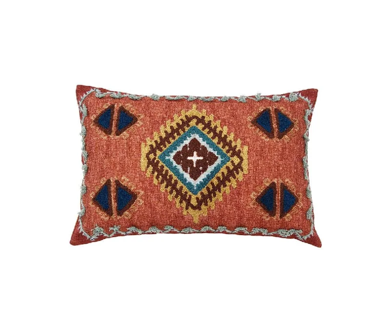 Travel Pillows for Long JourneysKinsfolk Embroidered Lumbar Pillow Cover