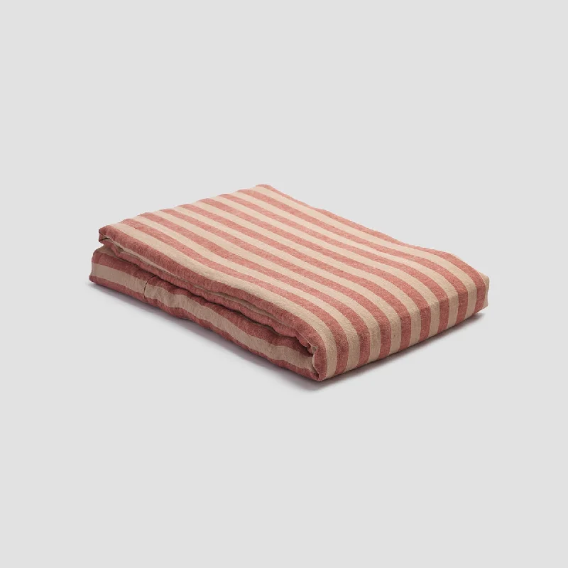 Quilted Cotton Sheets for a Warm and Inviting BedSandstone Red Pembroke Stripe 100% Linen Flat Sheet Quilted Cotton Sheets for a Warm and Inviting BedSandstone Red Pembroke Stripe 100% Linen Flat Sheet