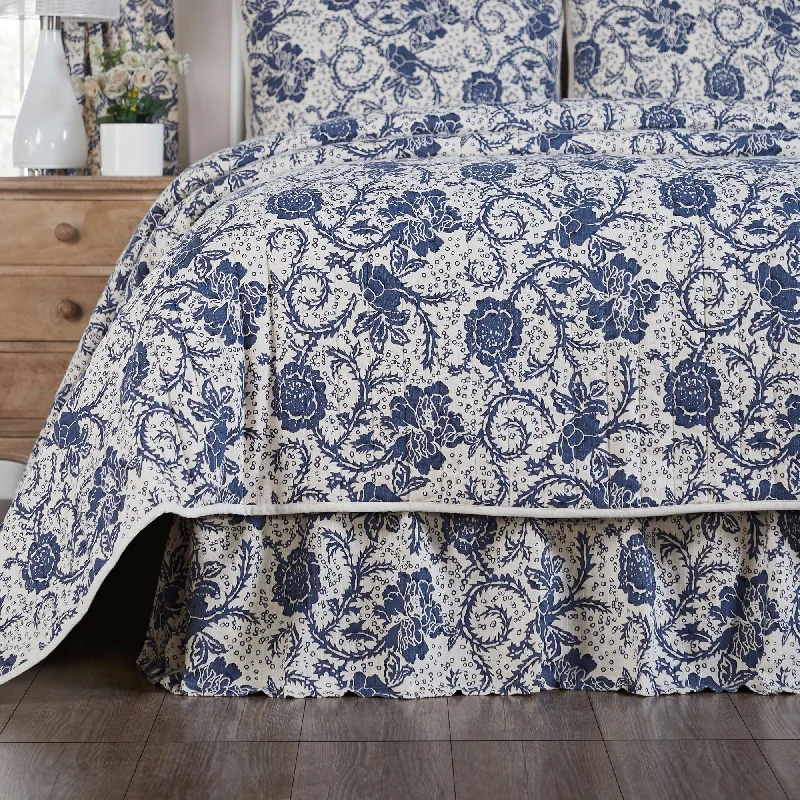 California king bed skirts for a larger bedDorset Navy Floral King Bed Skirt 78x80x16 VHC Brands California king bed skirts for a larger bedDorset Navy Floral King Bed Skirt 78x80x16 VHC Brands