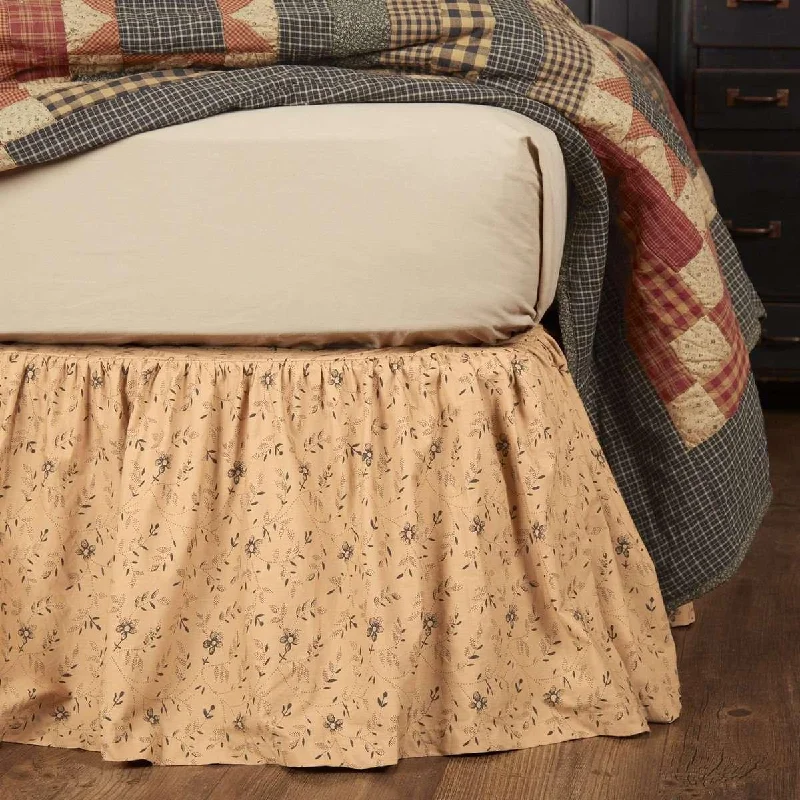 Checkered bed skirts for a classic patternMaisie Bed Skirts Natural, Country Black VHC Brands Checkered bed skirts for a classic patternMaisie Bed Skirts Natural, Country Black VHC Brands