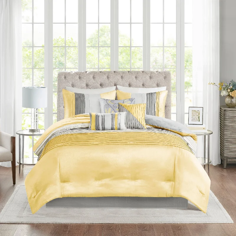 Synthetic - filled comforters like polyester for affordability and hypoallergenic propertiesCopper Grove Kiston Yellow 7-piece Comforter Set Synthetic - filled comforters like polyester for affordability and hypoallergenic propertiesCopper Grove Kiston Yellow 7-piece Comforter Set