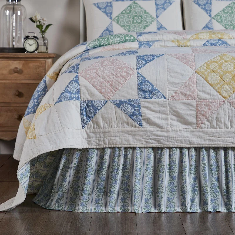Bed skirts with a plaid pattern for a traditional styleJolie Queen Bed Skirt 60x80x16 VHC Brands Bed skirts with a plaid pattern for a traditional styleJolie Queen Bed Skirt 60x80x16 VHC Brands