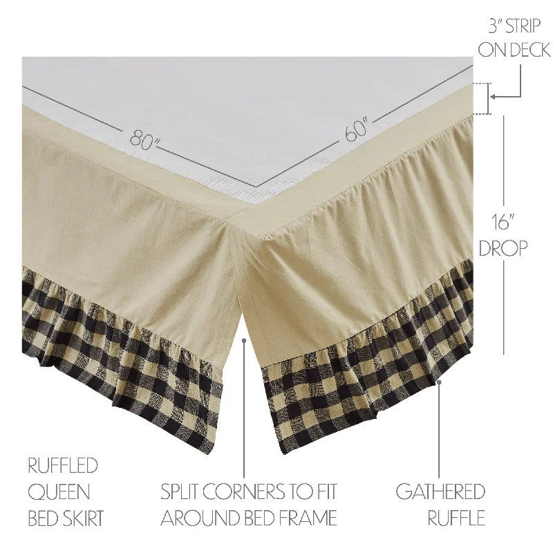 Bed skirts with a contemporary styleMy Country Ruffled Queen Bed Skirt 60x80x16