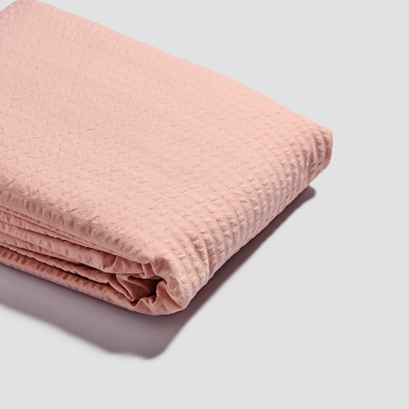 California king - size duvet covers for the extra - long and wide California king bedsSalt Pink Seersucker Cotton Duvet Cover - King / Cal King California king - size duvet covers for the extra - long and wide California king bedsSalt Pink Seersucker Cotton Duvet Cover - King / Cal King