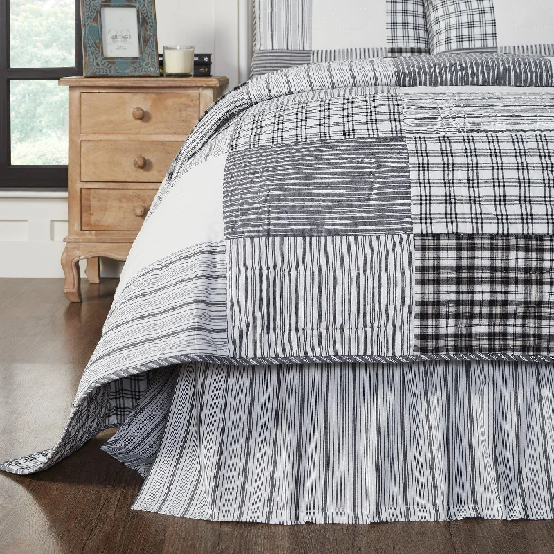 Queen - size bed skirts with ruffled edgesSawyer Mill Black Queen Bed Skirt 60x80x16 VHC Brands Queen - size bed skirts with ruffled edgesSawyer Mill Black Queen Bed Skirt 60x80x16 VHC Brands