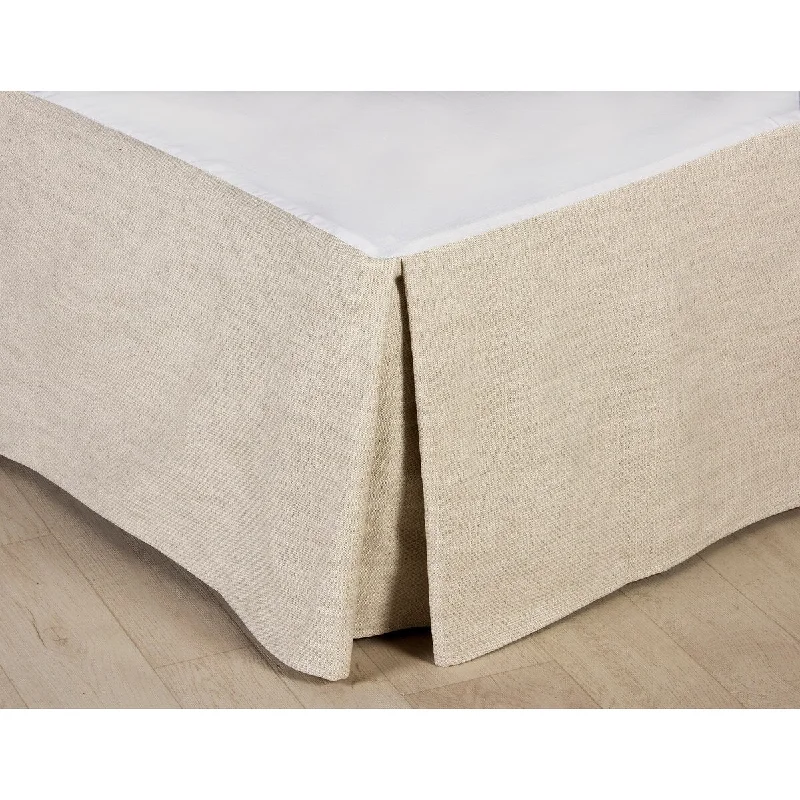 Bed skirts with a shabby - chic styleClassic Linen Natural bed skirt different drops