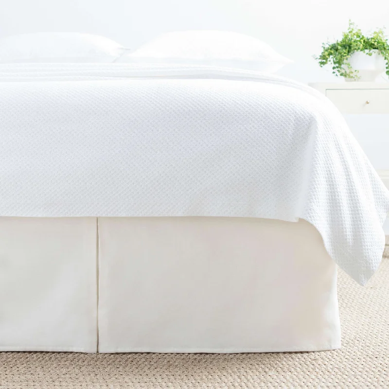 Bed skirts with a wrinkle - resistant fabricPine Cone Hill Lush Linen Ivory Bed Skirt