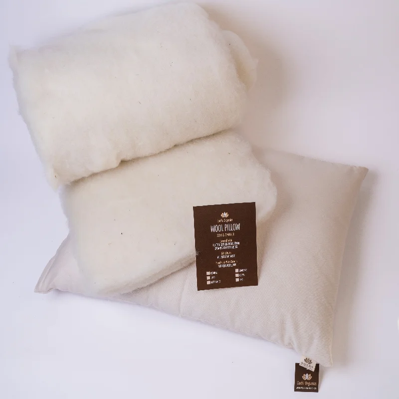 Plush Pillows for a Cozy BedNatural Wool Pillow – Soft and Supportive