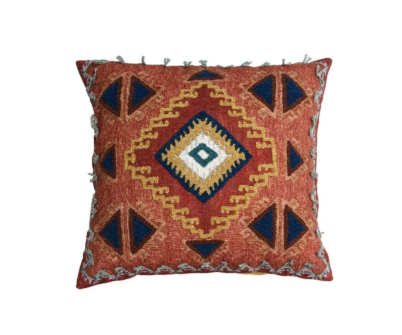 Kids Pillows with Fun DesignsKinsfolk Embroidered Pillow Cover