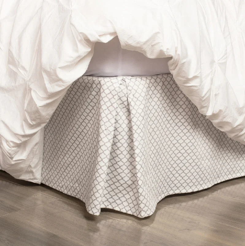 Bed skirts with a herringbone pattern for a sophisticated lookGrey Cloud Bed Skirt