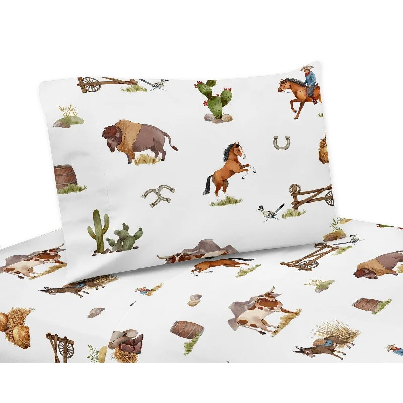 Queen - Size Sheet Sets with a European Pillowcase SetSweet Jojo Designs Western Cowboy Boy 4-piece Queen Sheet Set Wild West Southern Charm Country South Horse Steer Cow Farm Animal Queen - Size Sheet Sets with a European Pillowcase SetSweet Jojo Designs Western Cowboy Boy 4-piece Queen Sheet Set Wild West Southern Charm Country South Horse Steer Cow Farm Animal