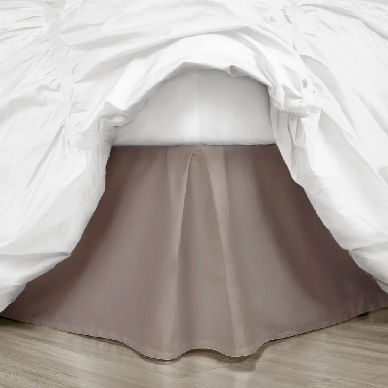 Bed skirts with a flannel material for a cozy winter optionHazelnut Pleated Bed Skirt
