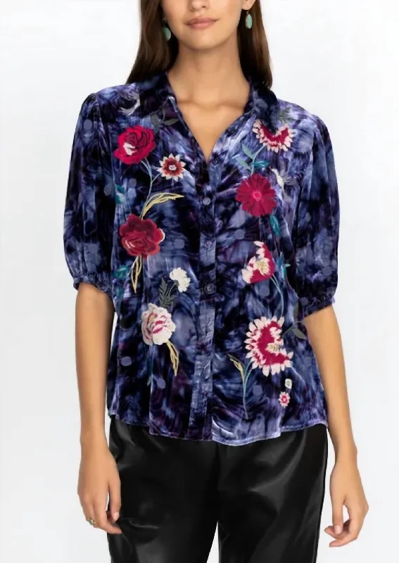 Junia Velvet Lisbon Shirt In Multi