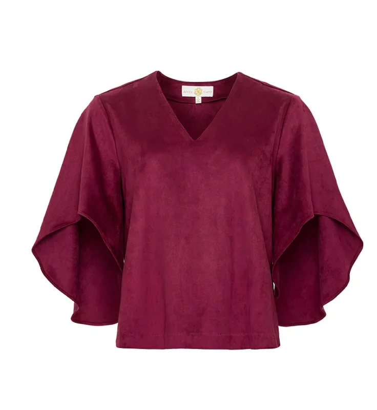 Nina Top In Beet Red