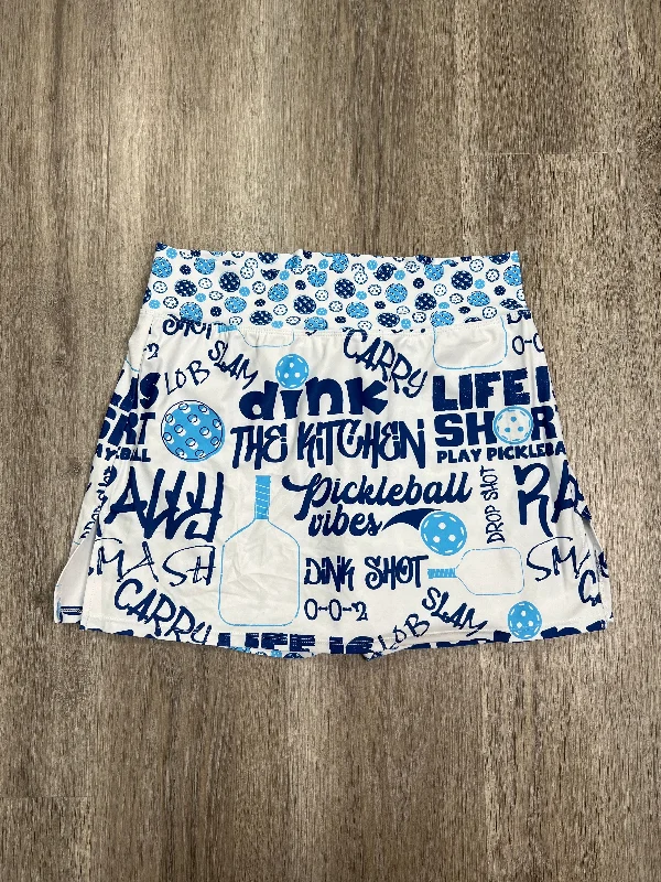 Blue & White Athletic Skort SKORT OBSESSION, Size M