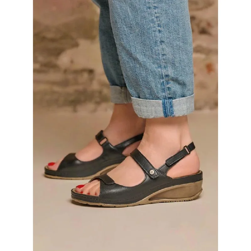 Wolky Pica Biocare Black Sandal (Women's)