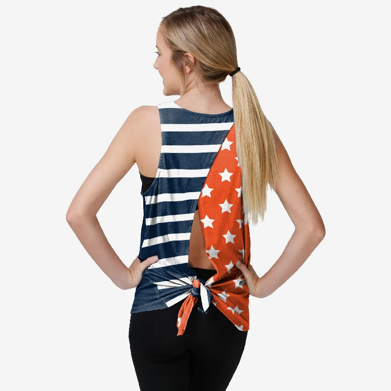 Denver Broncos Womens Americana Tie-Breaker Sleeveless Top