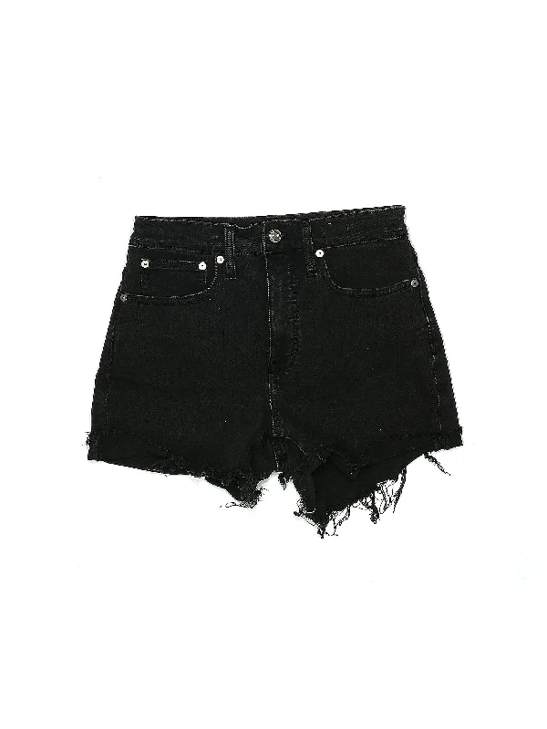 High-Rise Denim Shorts in Medium Wash