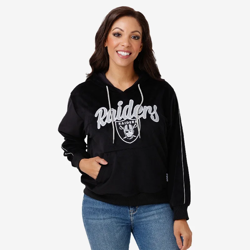 Las Vegas Raiders Womens Velour Hooded Sweatshirt