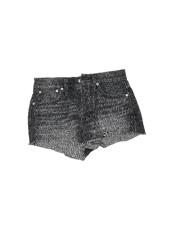 Mid-Rise Denim Shorts in Light Wash