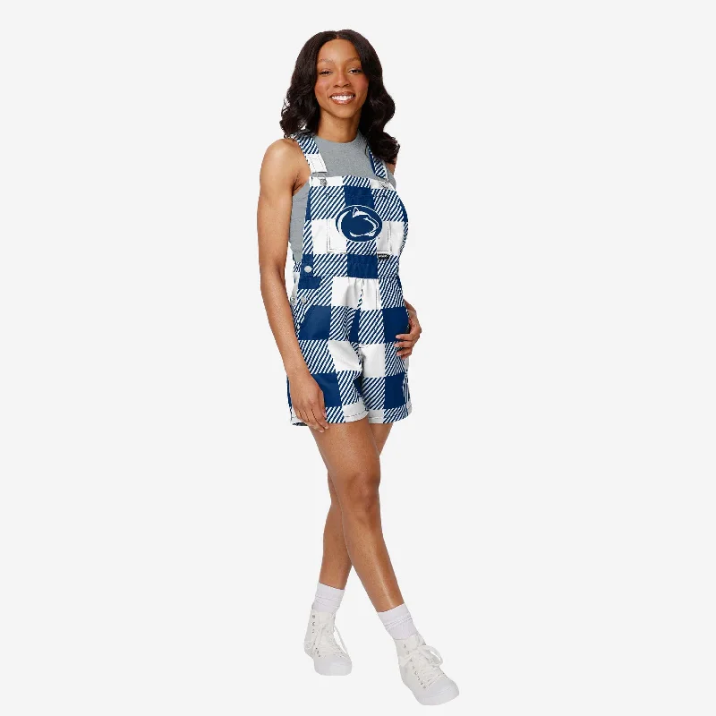 Penn State Nittany Lions Womens Plaid Bib Shortalls