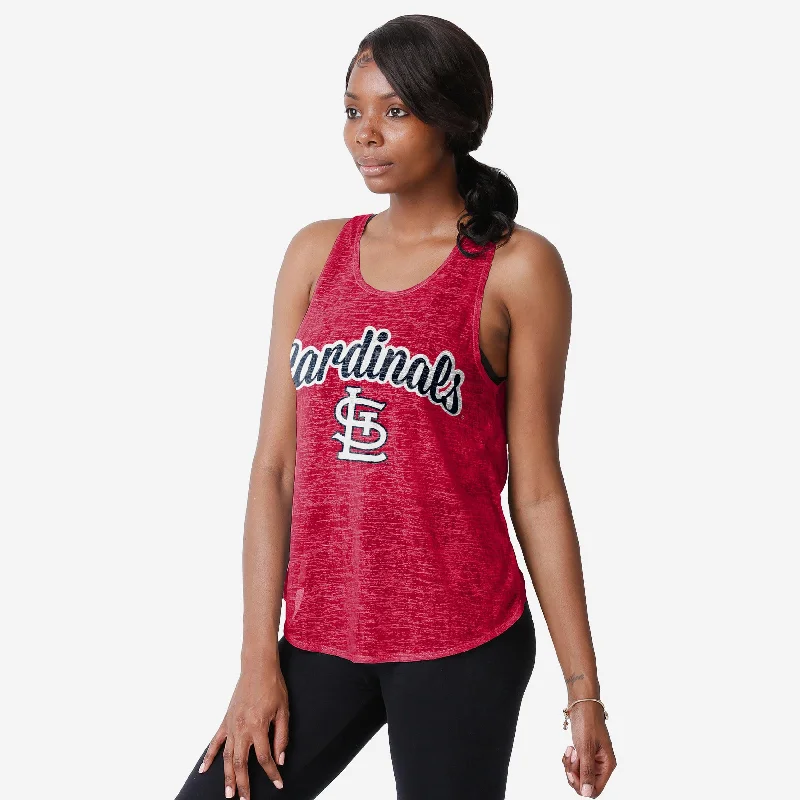 St Louis Cardinals Womens Burn Out Sleeveless Top