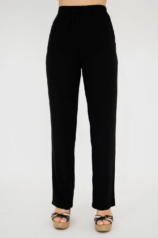 Bella Pant, Black, Linen Bamboo