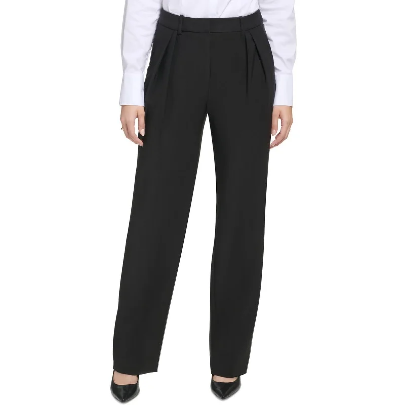 Womens Wide Leg High Waist Dress Pants