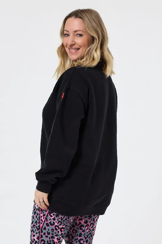 Black Longline Sweatshirt