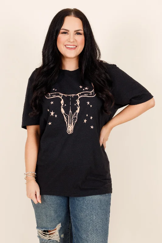 Grab The Bull By The Horns Tee, Black Heather