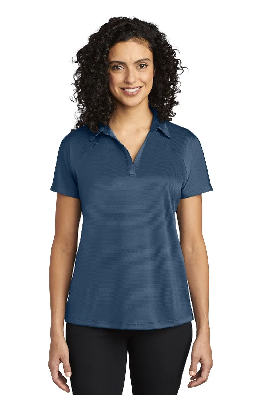 Port Authority Womens Crossover Moisture Wicking Short Sleeve Polo Shirt - Regatta Blue