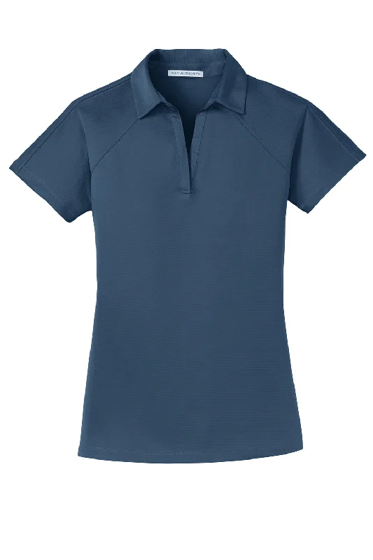 Port Authority Womens Crossover Moisture Wicking Short Sleeve Polo Shirt - Regatta Blue