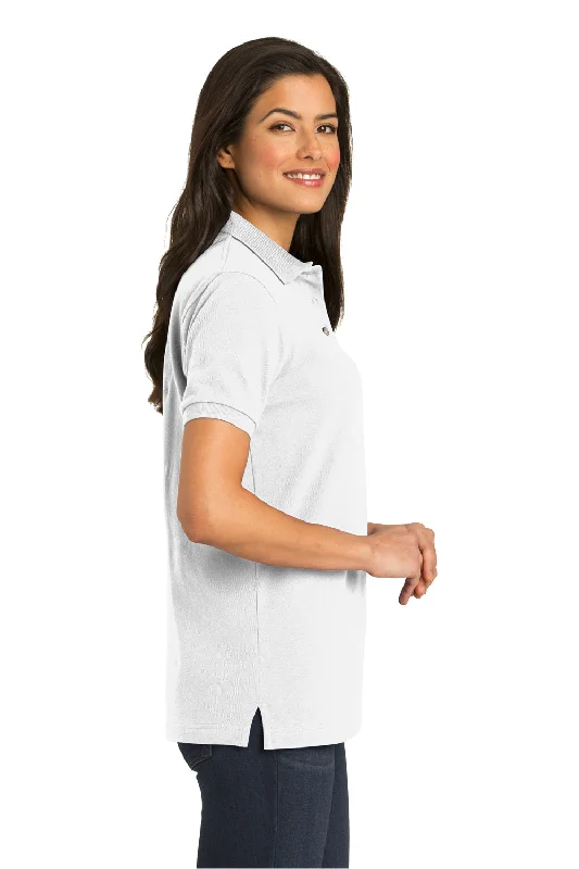 Port Authority Womens Shrink Resistant Short Sleeve Polo Shirt - White