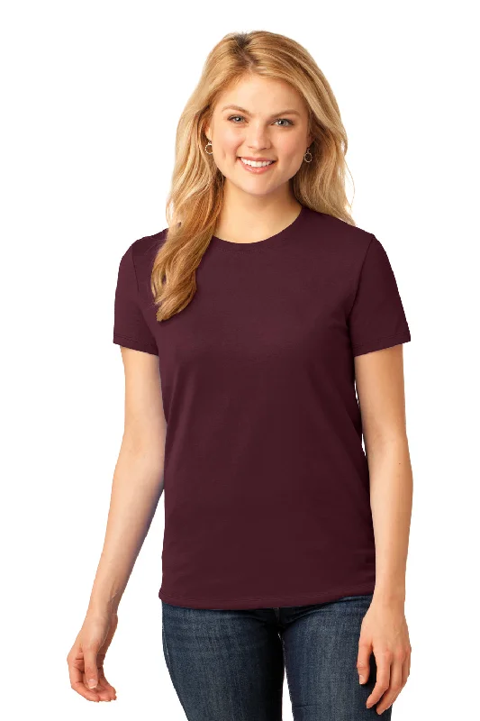 Port & Company Womens Core Short Sleeve Crewneck T-Shirt - Athletic Maroon