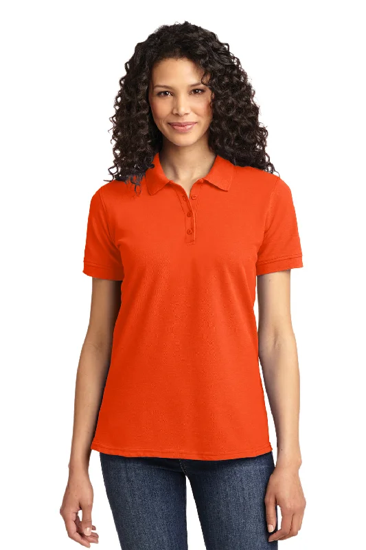 Port & Company Womens Core Stain Resistant Short Sleeve Polo Shirt - Orange