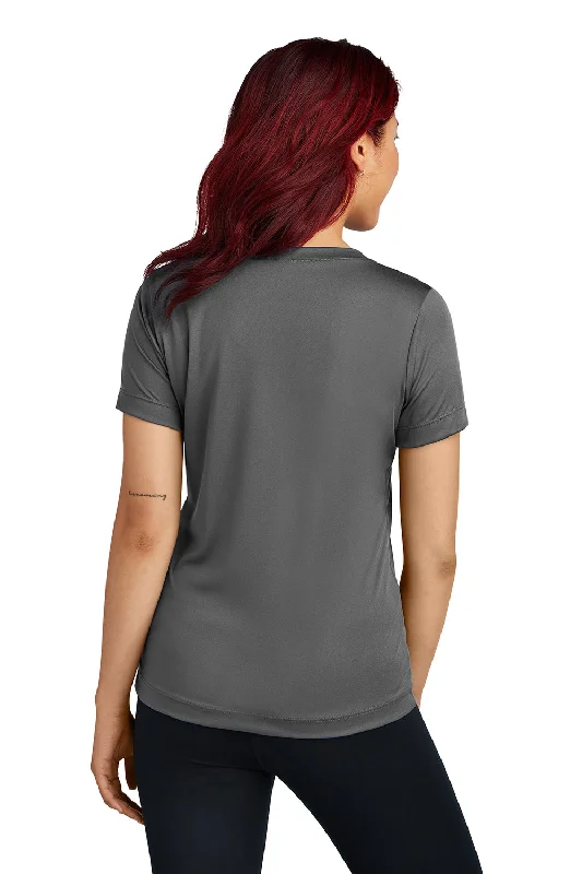 Sport-Tek Womens Competitor Moisture Wicking Short Sleeve V-Neck T-Shirt - Iron Grey