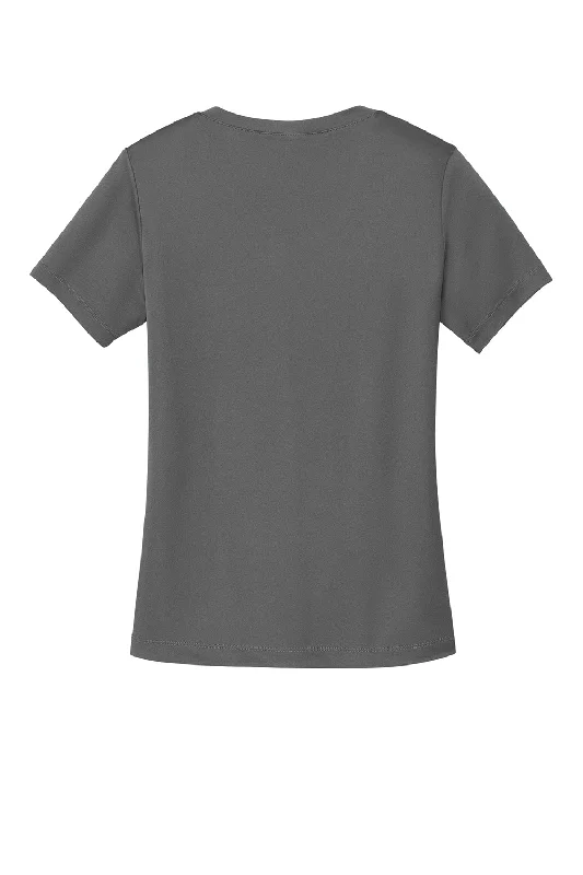 Sport-Tek Womens Competitor Moisture Wicking Short Sleeve V-Neck T-Shirt - Iron Grey