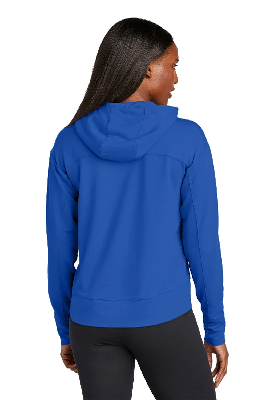 Sport-Tek Womens Sport-Wick Moisture Wicking Flex Fleece Hooded Sweatshirt Hoodie - True Royal Blue